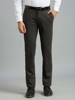 Reid & Taylor - Men Brown Polyviscose Formal Trouser
