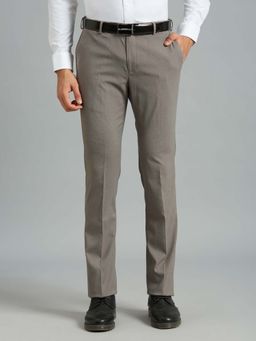 Reid & Taylor - Men Grey Polyviscose Formal Trouser