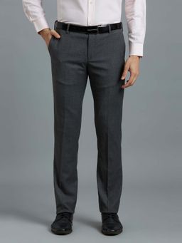 Reid & Taylor - Men Grey Poly/Spandex Formal Trouser