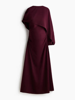 H&M - Women Maroon Mama Cape-Detail Nursing Dress