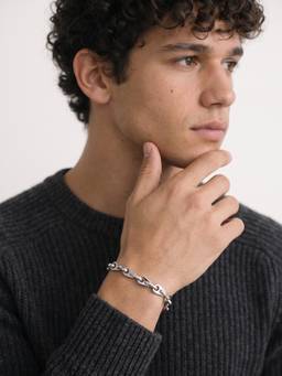 Palmonas - Classic Silver Classic Curb Chain Men's Bracelet