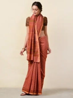 Fabindia - Cotton Silk Hand Block Print Sari