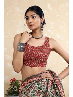 Sutra Art of Clothing - Flora Block Print Stitched Blouse