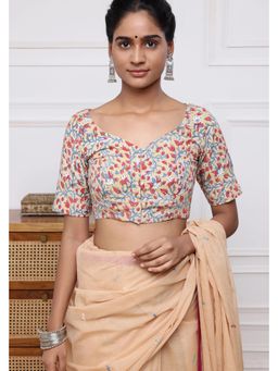 Sutra Art of Clothing - Sunflower Block Print Stitched Blouse