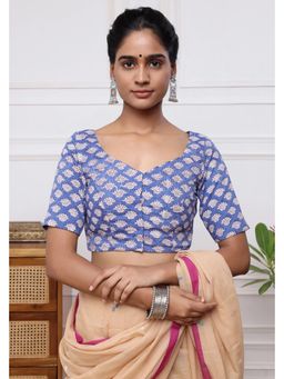 Sutra Art of Clothing - Bloom Block Print Stitched Blouse