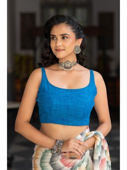 Sutra Art of Clothing - Basic Teal Stitched Blouse