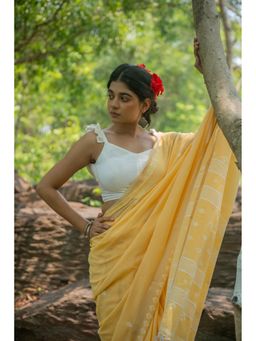 Sutra Art of Clothing - Noor White South Cotton Stitched Blouse