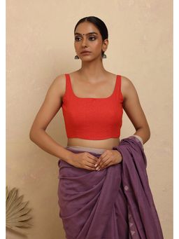 Sutra Art of Clothing - Basic Orange Stitched Blouse