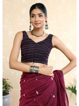 Sutra Art of Clothing - Plum Ikkat Stitched Blouse