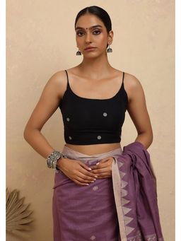 Sutra Art of Clothing - Black Polka Jamdani Stitched Blouse