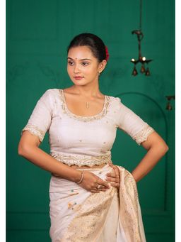 Sutra Art of Clothing - Kanaka Chanderi Silk Stitched Blouse