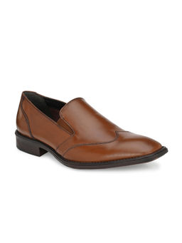 CARLO ROMANO - Burnish Leather Tan Slip On Moccasins