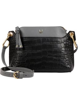 Hidesign - Black Animal Print Sling And Cross Bag