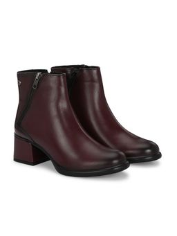Delize - Cherry women’s vegan leather, mid heel Casual Boots
