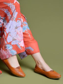 Shoetopia - Tan Casual Slip-On Ballerina