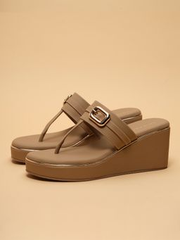 ERIDANI - Evlyn Beige Casual Wedges Heels