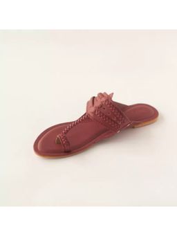 AUZORI - Women Cherry Red Kolhapuri - Red