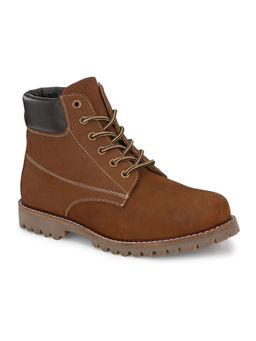 HARRYKSON LONDON - Men Genuine Leather High Ankle Mountain Casual Boots - Tan