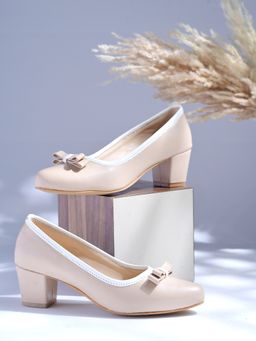 Shoetopia - Stylish Cream Pumps Heels