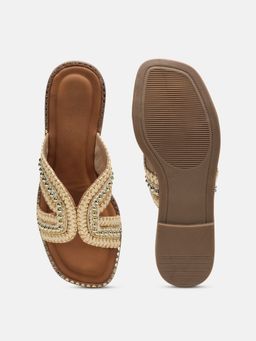 Marc Loire - Women Gold Embellished Flats