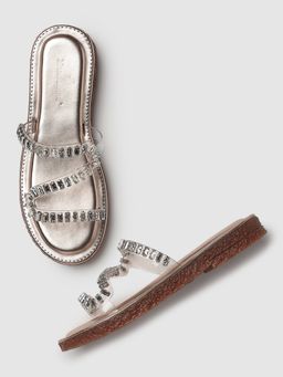 Marc Loire - Women Rose Gold Embellished Sandals