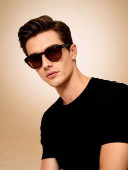 IDEE - Brown Round 100% Uv Protected Sunglasses For Men Size 47