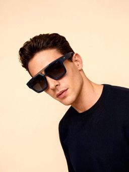 IDEE - 100% Uv Protected Square Blue Sunglasses for Men-Ids3155C4Psg (56)