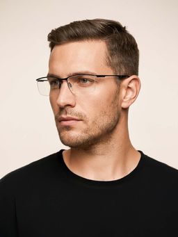 Police - Rectangle VPL059K53531FR Black Medium Eyeglass Frames