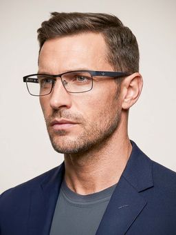 Police - Square VPL237K528V7FR Blue Medium Eyeglass Frames