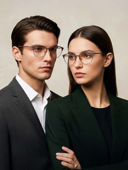 Police - Round VPL291K501HGFR Grey Medium Eyeglass Frames