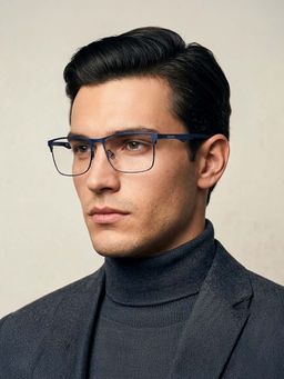 Police - Square VPL428K541HLFR Blue Large Eyeglass Frames