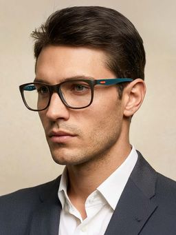 Police - Square VPL477K52AQGFR Brown Medium Eyeglass Frames