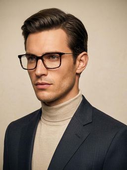 Police - Square VPL687K52722FR Brown Medium Eyeglass Frames