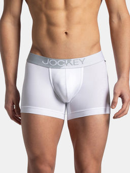 Jockey - MM05 Men Microfiber Mesh Elastane Active Wear Trunk - White