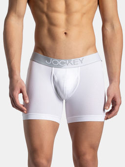 Jockey - MM06 Men Microfiber Mesh Elastane Active Wear Boxer Brief - White
