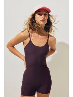 H&M - Women Purple Sports Swim Unitard With Lycra Xtra Life