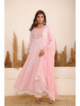 Aavanya - Embroidered Regular Sequinned Anarkali Kurta with Pant and Dupatta