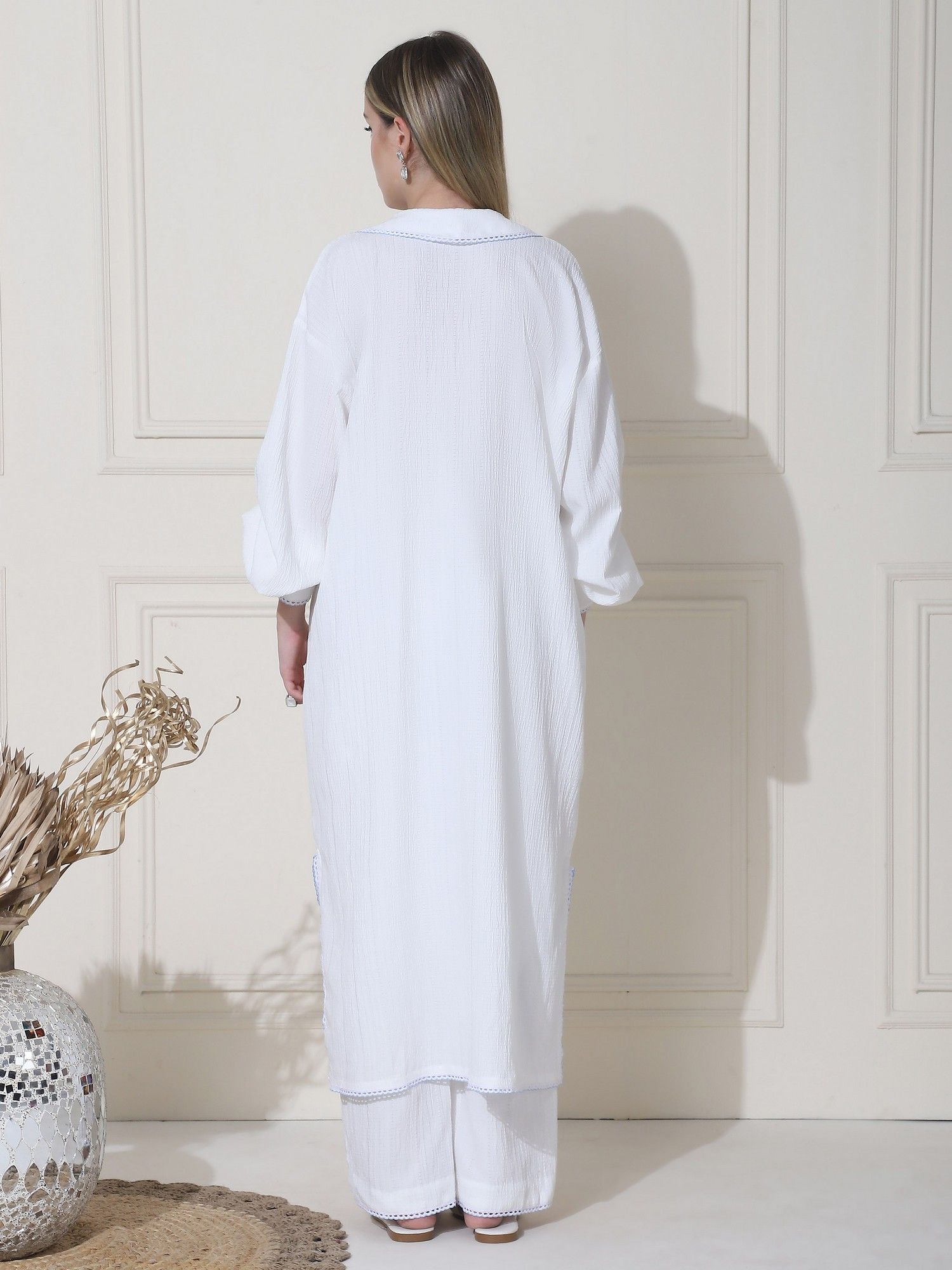 Aina Crushed Hammer Pakistani Kurta with Pant