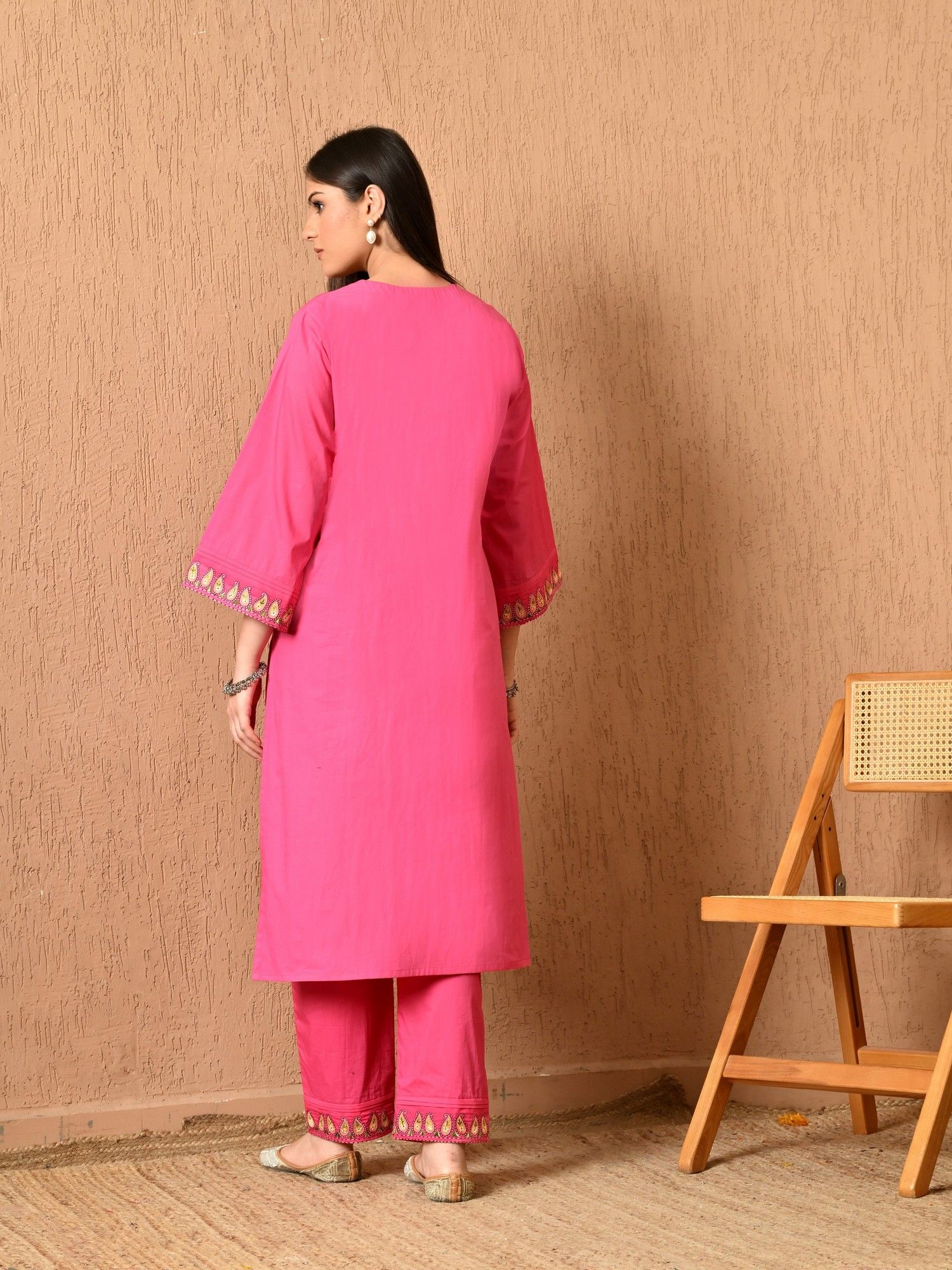 Heer Embroidered Cotton Kurta with Pant