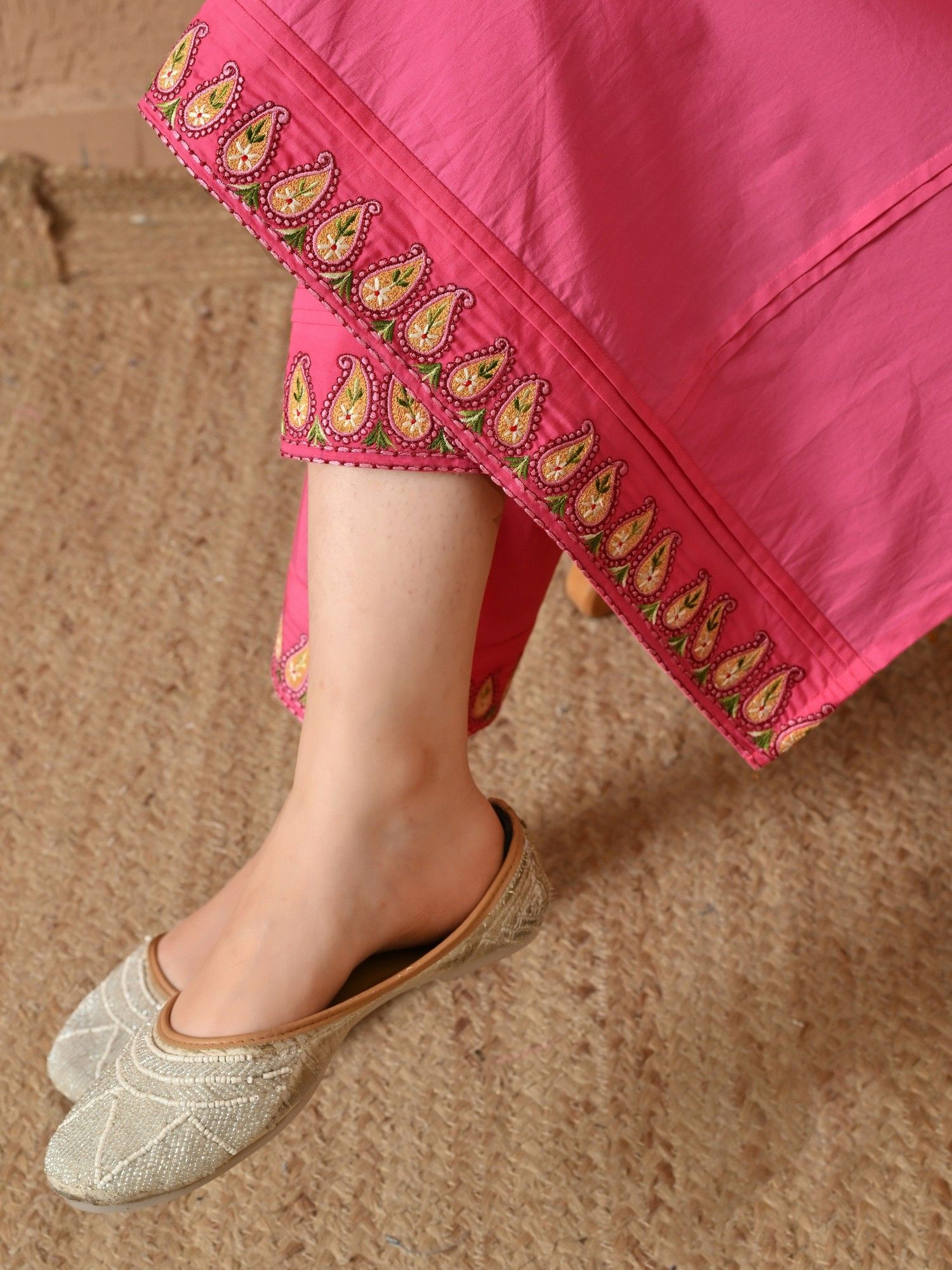 Heer Embroidered Cotton Kurta with Pant