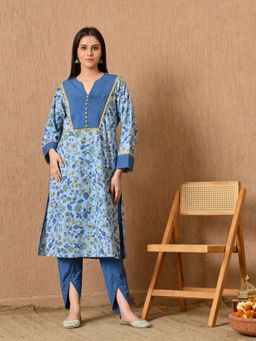 KELIN - Illari Regular Fit Printed Cambric Kurta with Tulip Pant