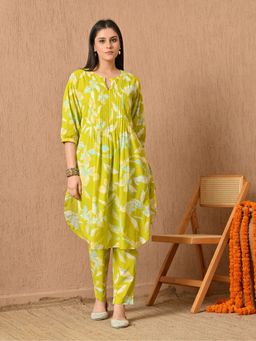 KELIN - Thea Flared Fit Printed Cambric Kurta with Pant