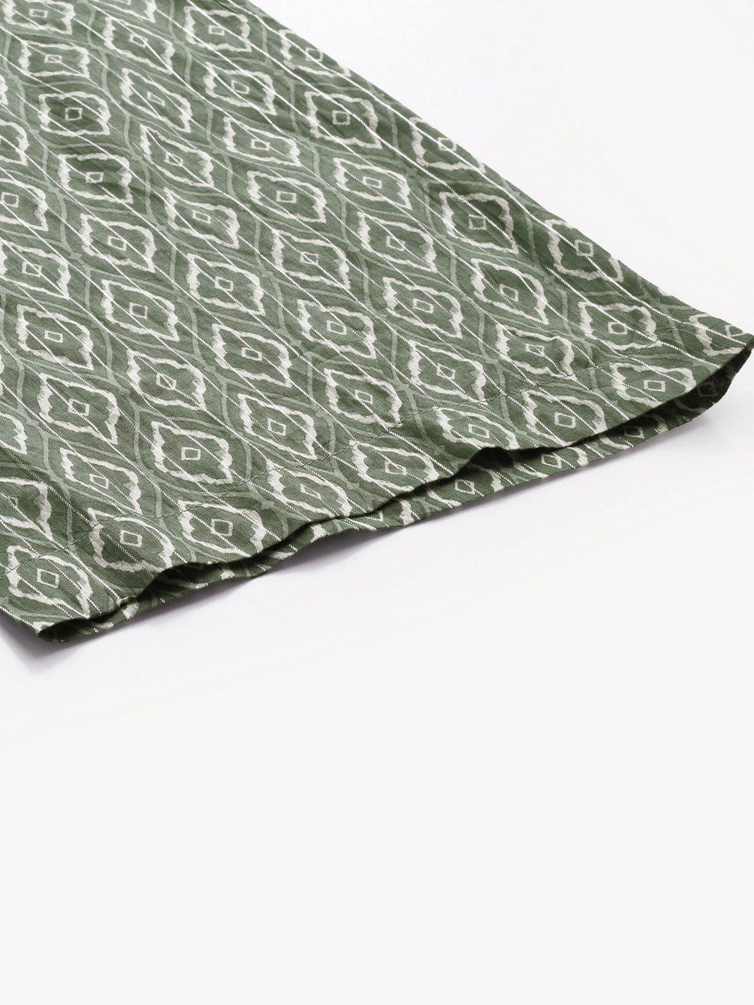 Green Printed Pure Cotton Co-Ord Set