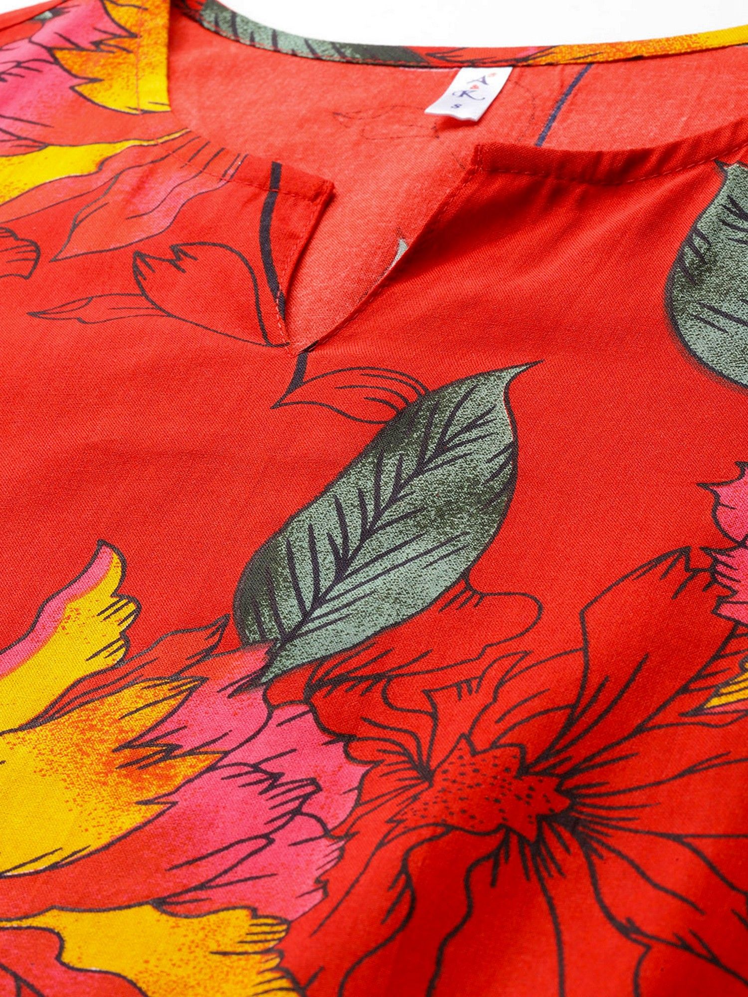 Red Casual Floral Printed Co-Ord Set