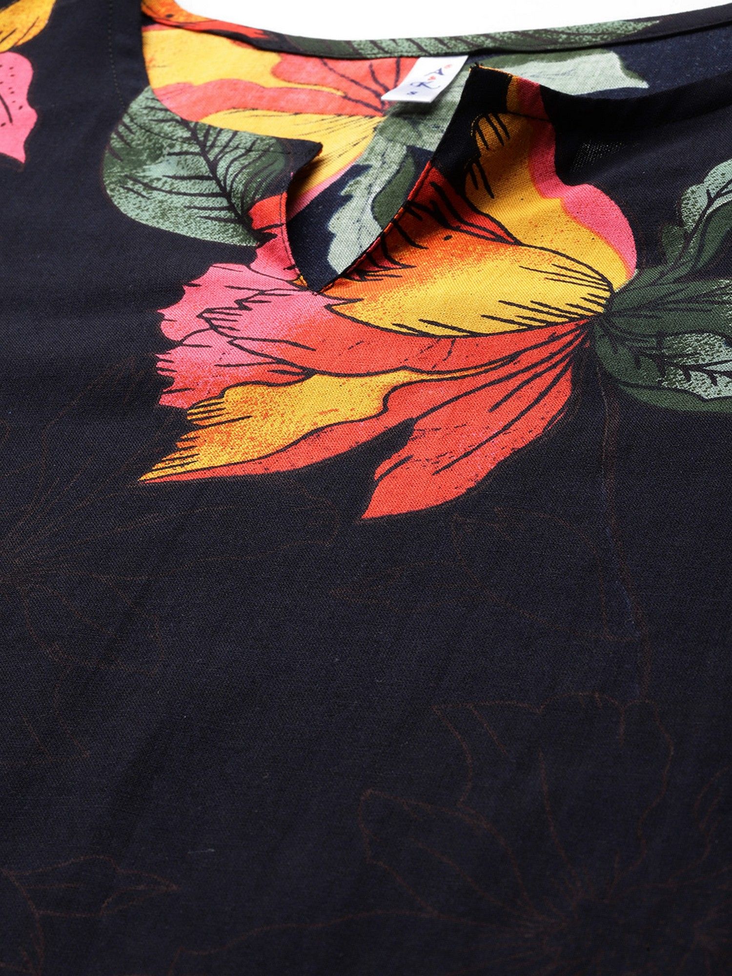 Black Casual Floral Printed Co-Ord Set