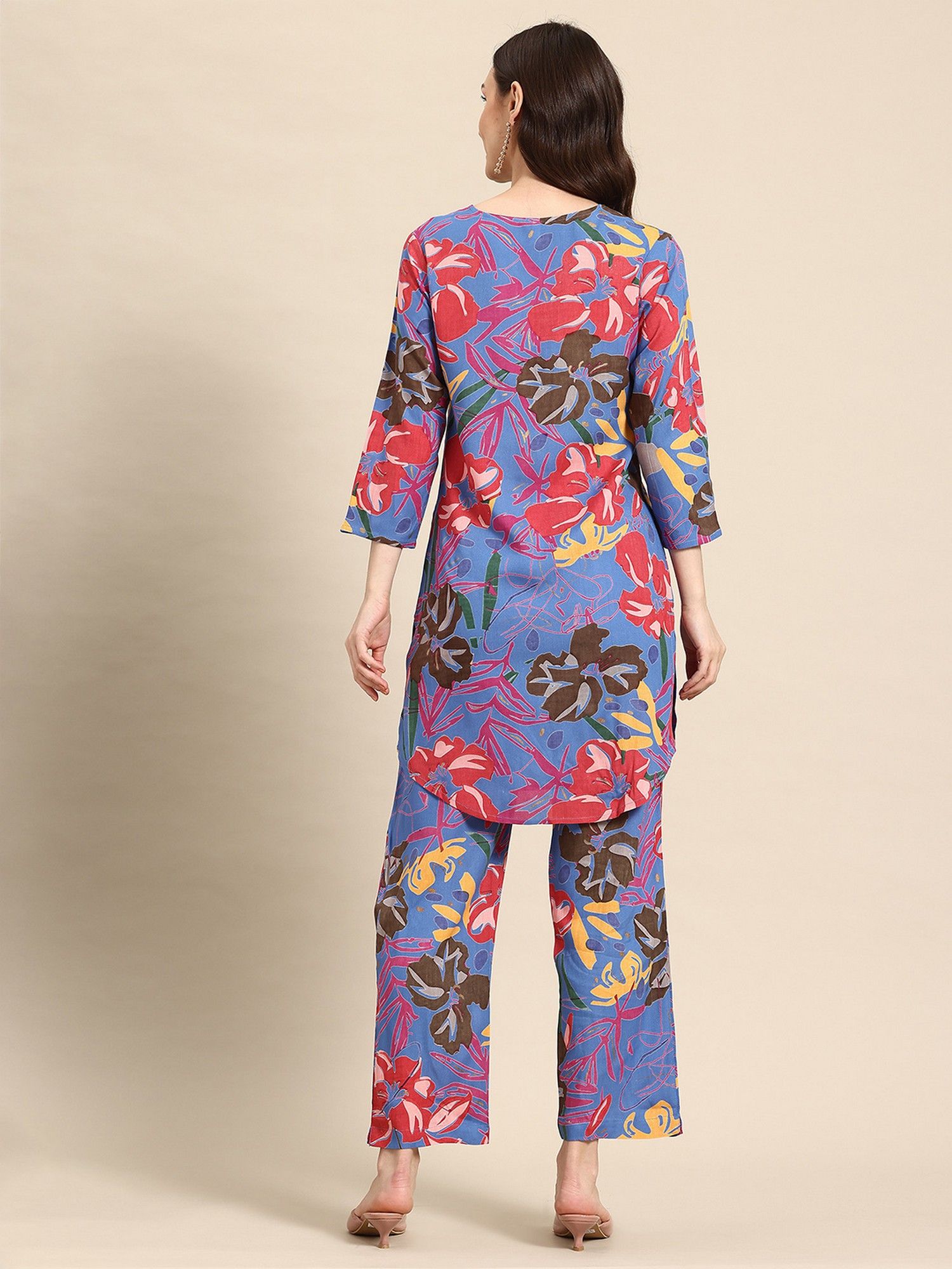 Blue Blue Floral Printed Co-Ord Set