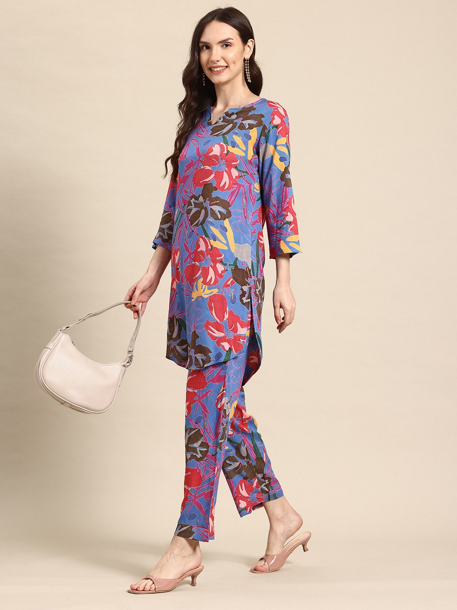 Blue Blue Floral Printed Co-Ord Set