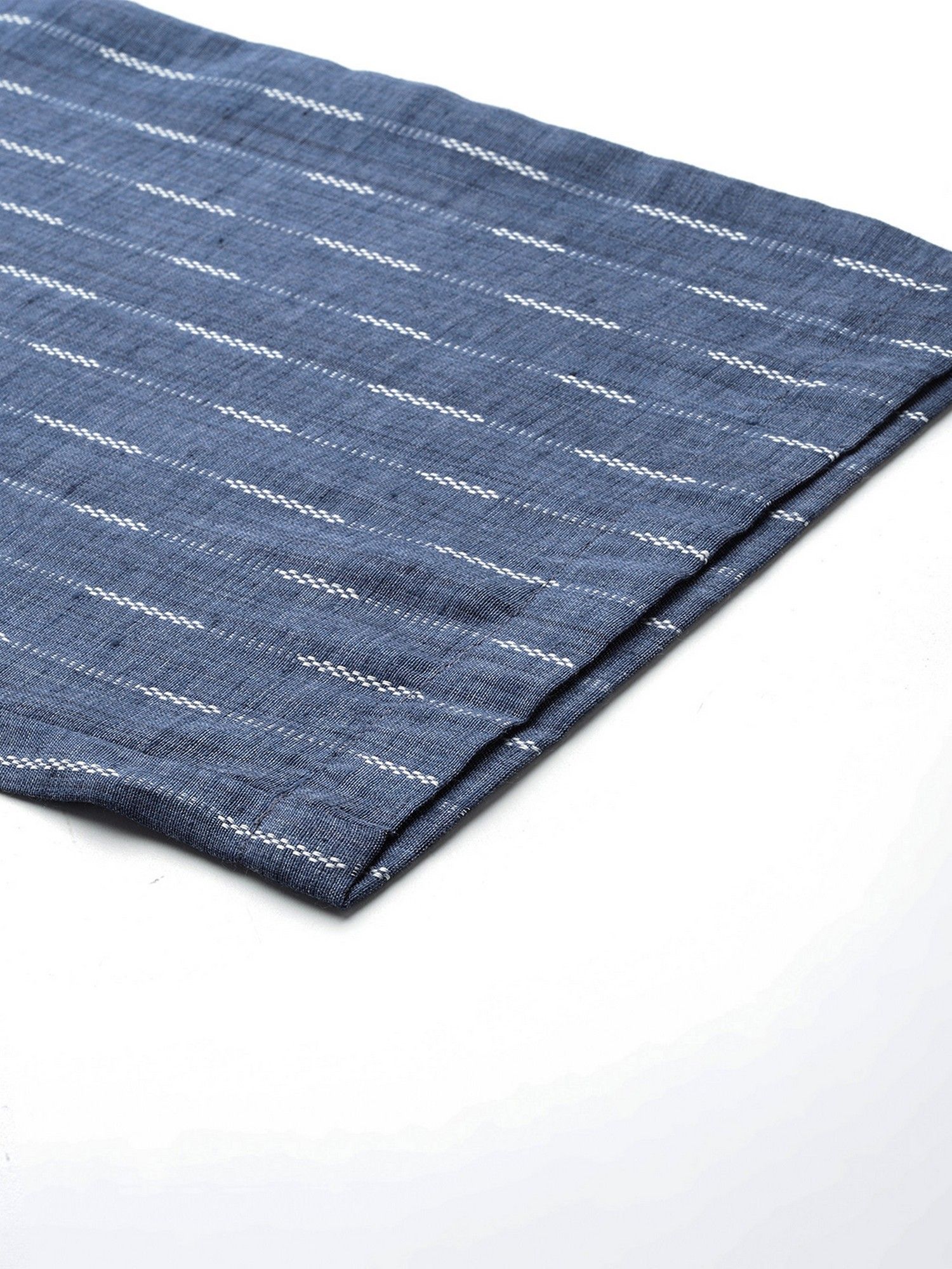 Blue Self-Striped Co-Ord Set