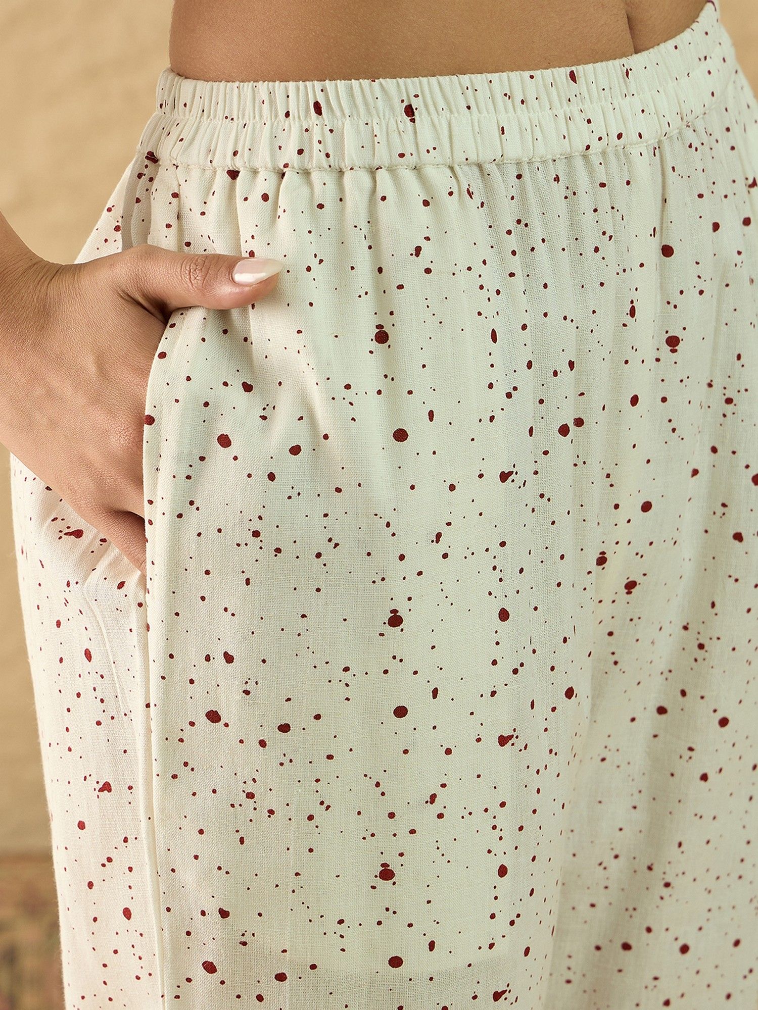 Maroon Cotton Printed Co-Ord Set