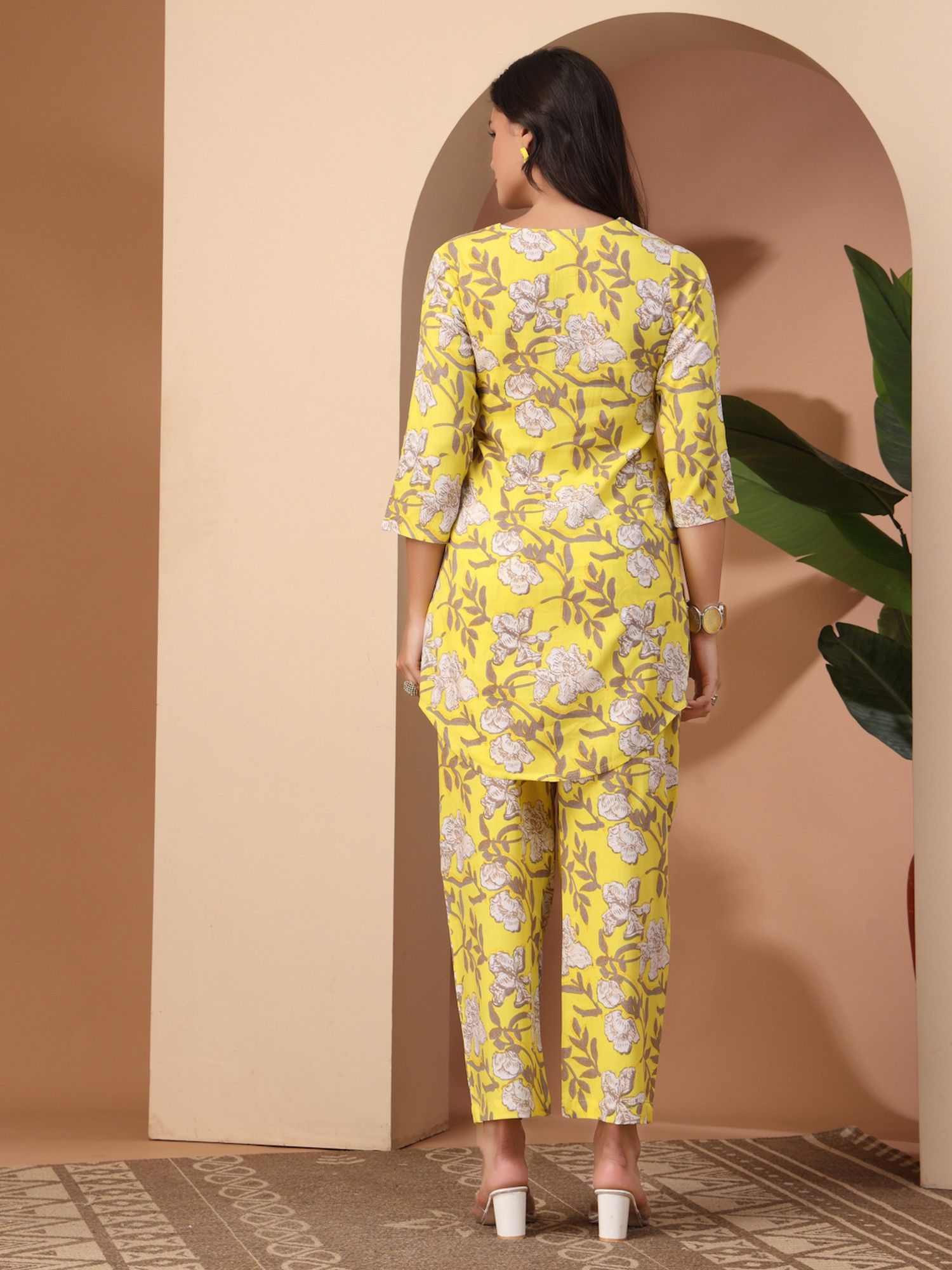 Yellow Floral Printed Co-Ord Set